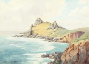 LINTON William Evans,A costal scene with waves crashing on the rocks,John Nicholson 2020-12-07