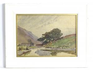 LINTOTT Edward Barnard 1875-1951,A river valley landscape with wooden brid,1920,Claydon Auctioneers 2022-12-30