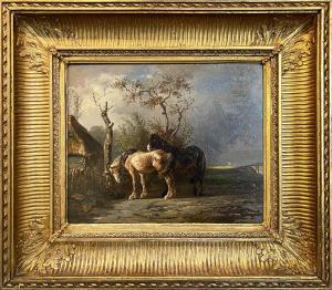 LINTZ Ferdinand Ernst 1833-1909,Chevaux dans une prairie,Lots Road Auctions GB 2020-08-02