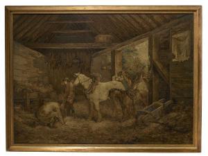 LINWOOD Mary 1755-1845,INSIDE OF A STABLE,1803,Woolley & Wallis GB 2023-07-05