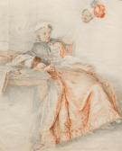 LIOTARD Jean Etienne 1702-1789,Bildnis einer Dame mit Mohr,Schloss DE 2014-09-13
