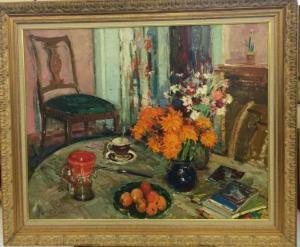 LIPENKO 1900,Oranges et fleurs sur une table,Millon & Associés FR 2016-01-22