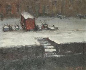 LIPPENS Piet 1890-1981,Docks in the snow,Bernaerts BE 2010-06-21