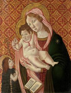 LIPPI Filippo 1406-1469,The Madonna and Child with St. John the Baptist,Christie's GB 2009-12-11