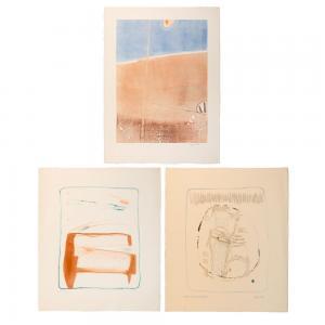 LIPPINCOTT Janet,Three Monotypes: Wind Streak + Indian Mask Remembe,Santa Fe Art Auction 2024-03-13