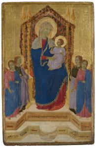 LIPPO DI BENIVIENI 1200-1300,The Madonna and Child enthroned with Four Angels,Christie's 2022-06-09