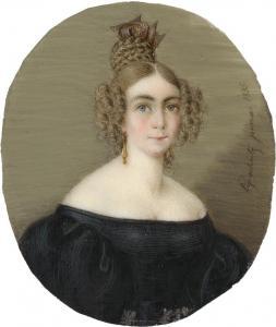 LIPSCHUTZ 1800-1800,Portrait einer jungen Frau,1835,Galerie Bassenge DE 2023-11-30