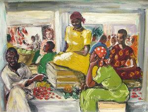 LIPTON Kay 1923,Market Scene, Kampala,1961,Rosebery's GB 2010-10-05