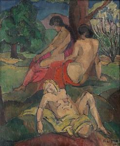 LISMANN Hermann 1878-1943,Idyll,Galerie Bassenge DE 2017-05-27