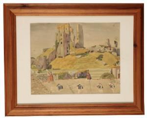 LISTER Edward d Arcy 1911-1976,A view of Corfe Castle,Duke & Son GB 2022-02-24