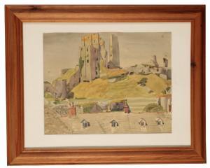 LISTER Edward d Arcy 1911-1976,A view of Corfe Castle,Duke & Son GB 2022-03-24