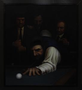 LITHGOW Richard 1963,FOUR MEN AT BILLARDS TABLE,Clark Cierlak Fine Arts US 2019-07-27