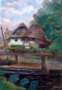 LITTECKY Endre 1880-1953,Houses of Felsőbánya,Nagyhazi galeria HU 2021-11-28
