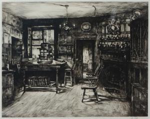 LITTEN Sydney Mackenzie 1887-1934,Interior with Windsor chair,Mallams GB 2019-07-10