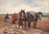 LITTLE George Léon 1862-1926,PLOUGHING,Ross's Auctioneers and values IE 2019-06-13