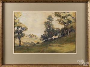 LITTLE JOHN WESLEY 1867-1923,bucolic landscape,Pook & Pook US 2015-01-19