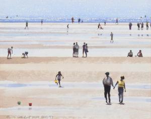 LITTLEFORD Robert 1940,Beach scene with figures,1997,Peter Wilson GB 2022-10-06