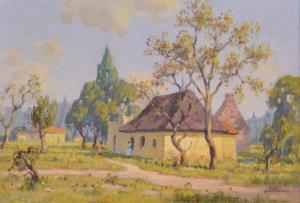LITTLEJOHNS John 1874-1955,Landscape with Houses & Figures,5th Avenue Auctioneers ZA 2023-04-16