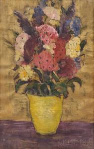 LITZINGER Dorothea 1889-1925,Floral Still Life with Laurel, Foxglove, and Daisi,Skinner 2015-05-29