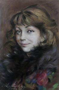 LIUBUSHKIN NIKOLAI IVANOVICH,Portrait de jeune femme,1989,Gautier-Goxe-Belaisch, Enghien Hotel des ventes 2020-06-21