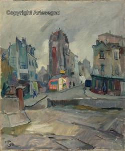 LIUSSO Giuseppe 1911-1993,Parigi, Rue Victor Hugo,ArteSegno IT 2023-12-15