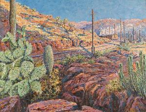 LIVESEY Algernon M 1874-1951,train in mexico,Bonhams GB 2003-09-16