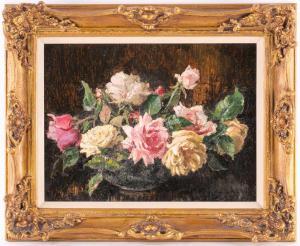 LIVINGSTONE Nan C 1876-1952,still life study of roses,Dawson's Auctioneers GB 2022-09-29
