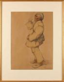 Livora Rudolf 1884-1958,Man with tobacco pipe,1927,Twents Veilinghuis NL 2017-10-13
