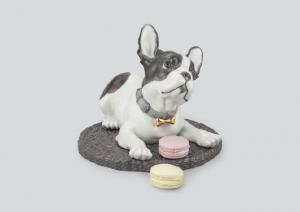 LLADRO 1953,French Bulldog with Macarons (DOG & CANDY),Mainichi Auction JP 2024-04-05