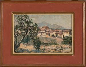 LLAVANERA MIRALLES Marian 1890-1927,Landscape, probably from l'Empordà,Balclis ES 2014-12-17