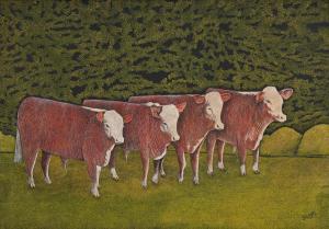 LLOYD James 1905-1974,FOUR COWS IN A FIELD,Dreweatts GB 2023-10-25