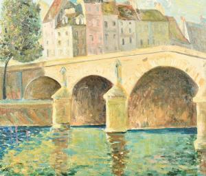 LLOYD Norman 1897-1985,bridge over the Seine in Paris,John Nicholson GB 2022-10-05