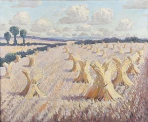LLOYD Norman 1897-1985,Landscape with Haystacks,Tooveys Auction GB 2023-05-17
