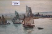 LLOYD Robert Malcolm 1855-1945,boats in an estuary,1892,Lawrences of Bletchingley GB 2022-07-19