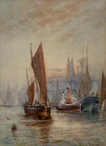 LLOYD Robert Malcolm 1855-1945,Penzance Harbour,David Lay GB 2023-10-26