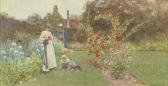 LLOYD Thomas James 1849-1910,Playmates in a summer garden,1901,Christie's GB 2005-09-28