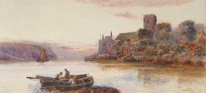 LLOYD Walter Stuart,View of Dartmouth Harbour with Dartmouth Castle,1906,Woolley & Wallis 2023-09-05
