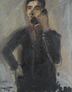 LOBB VERNON,Man Talking on a Telephone,1963,Swann Galleries US 2018-06-14