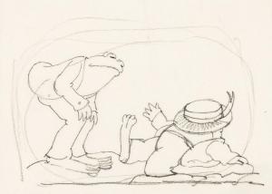LOBEL Arnold 1933-1987,Toad tripped over a rock.,Swann Galleries US 2022-08-18