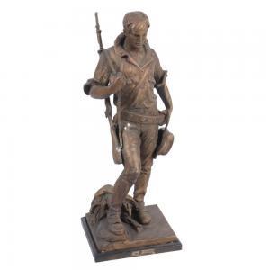 LOBER Georg John 1892-1961,standing soldier,Ripley Auctions US 2023-07-01