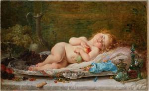 LOBRICHON Timoleon Maria 1831-1914,Sweet Dreams,Sotheby's GB 2023-10-06