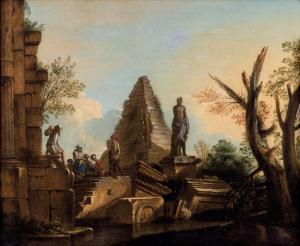 LOCATELLI Andrea 1695-1741,Capriccio con rovine classiche e figure,Cambi IT 2023-11-30