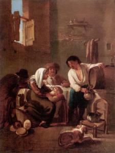 LOCATELLI Andrea 1695-1741,Domestic Interior with a Family Drinking,Sotheby's GB 2001-04-26