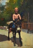 LOCATELLI Romualdo 1905-1943,Little Boy Riding Horse,33auction SG 2018-09-02