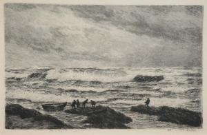 LOCHER Carl 1851-1915,Skagen Storm,Mallams GB 2018-02-28