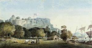 LOCKER Edward Hawker 1777-1848,A view of Chunar Ghur,1806,Christie's GB 2010-09-23