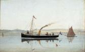 LODDER CAPT. Charles Arthur 1820-1885,A small steamboat plying the Clyde,1885,Christie's 2002-10-31