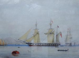 LODDER CAPT. Charles Arthur,Masted Ships at anchor,1848,Bellmans Fine Art Auctioneers 2019-11-19