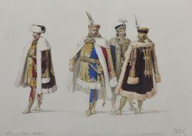 LODER Matthäus 1781-1828,Etude de costumes impériaux,1825,Etienne de Baecque FR 2021-03-19