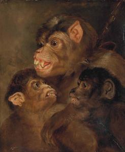 LODER OF BATH Edwin 1827-1885,Three monkeys,Christie's GB 2013-03-05